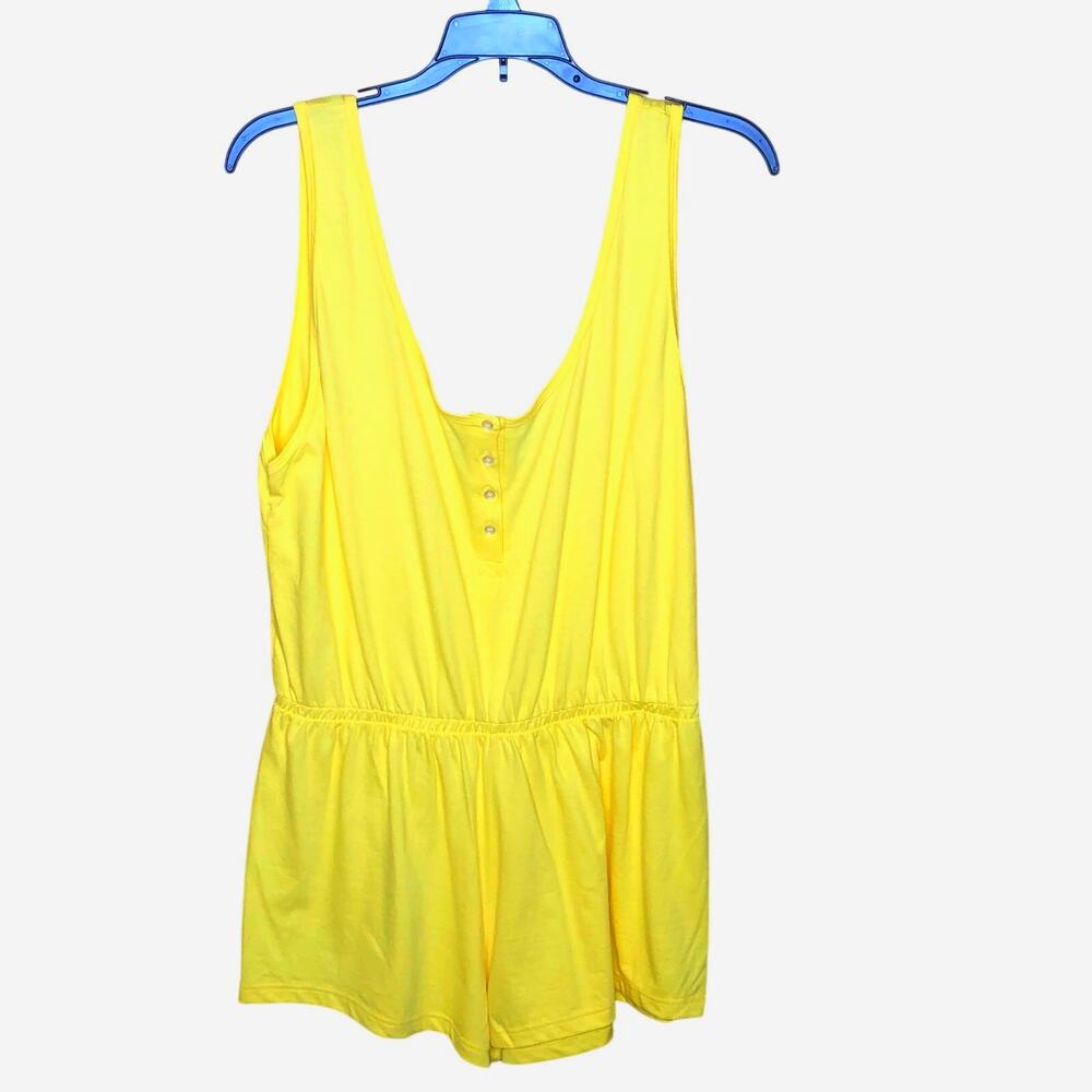 American Apparel Women's Sleeveless Romper Yellow Shorts New L